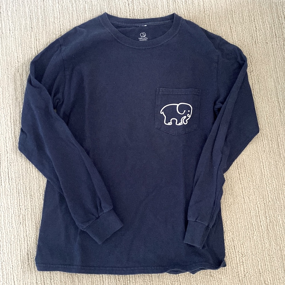 Teen/Girls Ivory Ella Navy Long Sleeve